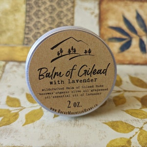 Balm of Gilead, Salve, 2 oz,  Lavender Salve, Cottonwood, Poplar