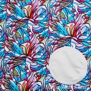 Stained Glass, Reusable, Cotton, Facial Rounds, in Oatmeal, Zero Waste, Eco Friendly, Wipes, Cotton Pads