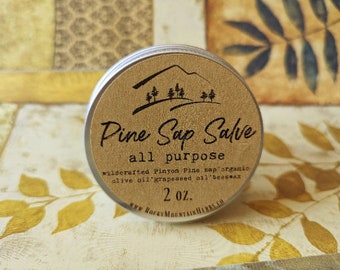 Pine Sap Salve, Pinyon Pine, Herbal Salve, Pine Tar Salve