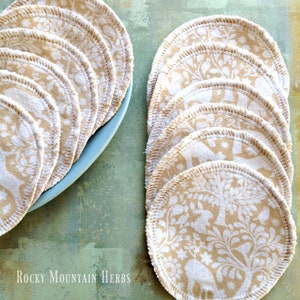 Woodland, Reusable Cotton Cloth, Facial Rounds, Zero Waste, Eco Friendly, Wipes, Cotton Pads, Washable Wipes