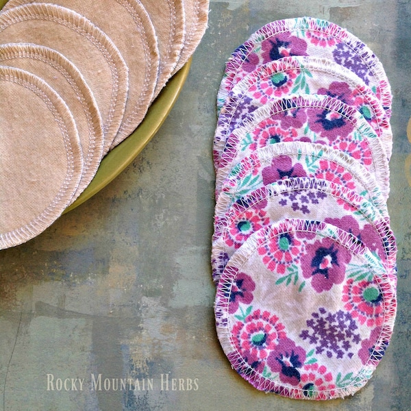 Reusable, Cotton Facial Rounds, in Purple Floral, Zero Waste, Eco Friendly, Wipes, Cotton Pads, Exfoliator