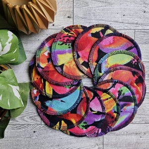 Reusable Cotton Facial Rounds, Floral Print, Zero Waste, Eco Friendly Wipes, Cotton Pads, Exfoliator