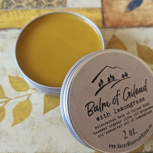 Balm of Gilead, Salve, 2 oz,1 0z, Lemongrass Salve, Poplar, Cottonwood