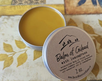 Balm of Gilead, Salve, 2 oz, Lemongrass Salve, Poplar, Cottonwood