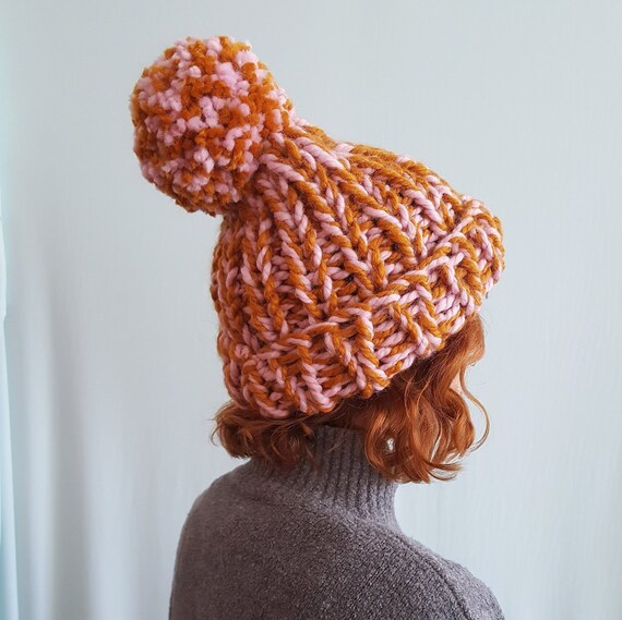 oversized knit hat