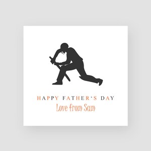 Carte personnalisée de fête des pères de cricket - cadeaux personnalisés de fête des pères - carte de fête des pères de sport - carte de fête des pères de fils fille