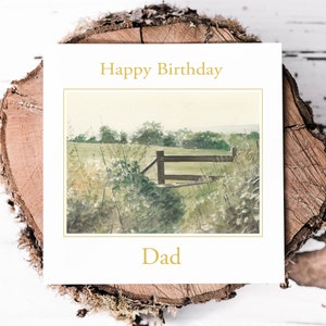 Cartão de aniversário tradicional personalizado, mãe, pintado à mão, campo, cartão de aniversário, esposa, para caminhantes, presente de aniversário, caminhada