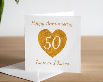 BIGLIETTO ANNIVERSARIO DI Matrimonio 50 - Biglietto Anniversario Di - Foto 5