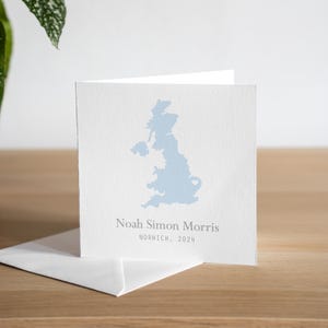Gepersonaliseerde nieuwe kaart voor babyjongen Peetzoon Welcome To The World-kaart Kleinzoon Cadeaus pasgeboren jongen Handgemaakte baby aandenken cadeau voor hem