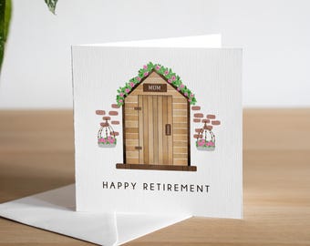 Personalised Retirement Card Allotment Retirement Card For Women Happy Retirement Card Garden Retirement Card For Gardener Retiring Card