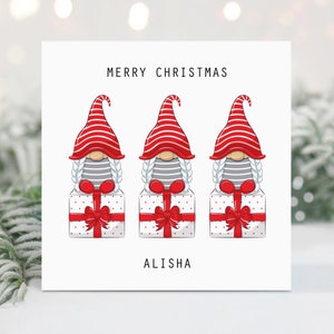 Personalised Christmas Card For Her - Daughter Christmas Card - Granddaughter Christmas Card - Xmas Card Wife - Gonks Christmas Card