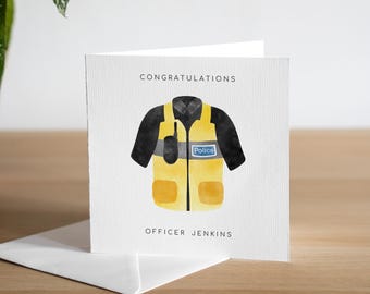Personalised New Police Officer Card Congratulations Student Police Graduate Card Handmade New Policeman Gifts 2026 1st Policewoman Job