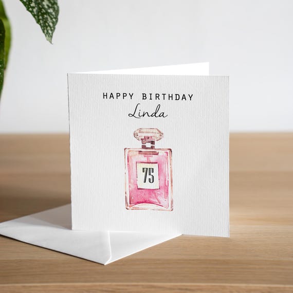 Biglietto di auguri personalizzato per il 75° compleanno - Biglietto di auguri per il settantacinquesimo compleanno - 75 anni - Ghirlanda floreale