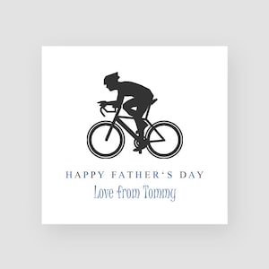 Tarjeta personalizada del Día del Padre Ciclista - Tarjeta del Día del Padre en Bicicleta - Ciclista - Bicicleta - Papá - Papá - Suegro - Padrino - Padrastro