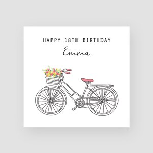 Carte d'anniversaire personnalisée 18 ans pour fille 18 ans