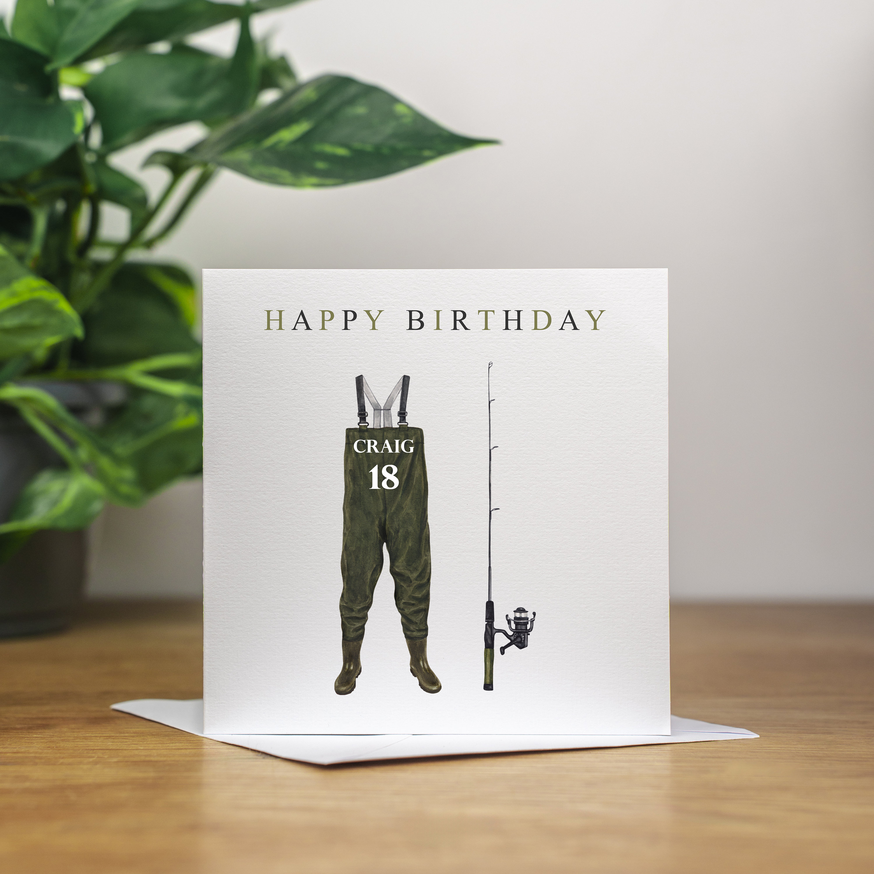 Personalised 18th Birthday Card Fisherman 18 Birthday Card Son Fishing ...