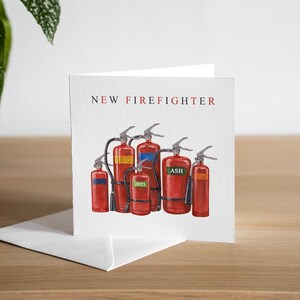 Gepersonaliseerde nieuwe brandweerkaart voor zoon - gefeliciteerd 1e brandweermankaart voor kleinzoon - pas afgestudeerde brandweerman - cadeau nieuwe brandweerman
