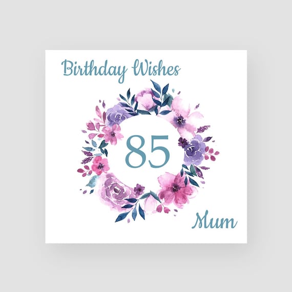 85th Birthday Card - Gold Number Design For Men & Women Milestone Celebration