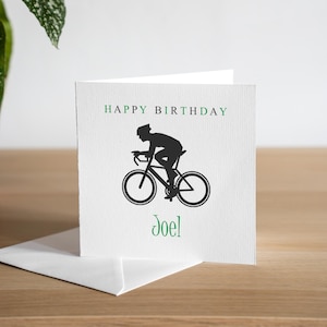 Carte d'anniversaire personnalisée cyclisme/cyclisme pour lui - carte d'anniversaire sport - carte d'anniversaire enfant - papa - papa - oncle - fils - petit-fils - neveu