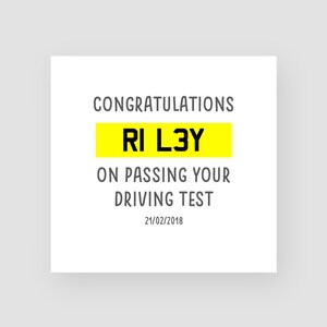 Félicitations personnalisées pour avoir réussi votre carte de test de conduite pour lui - Carte d'examen de conduite réussie - Cartes bien faites - Nouvelle carte de conducteur