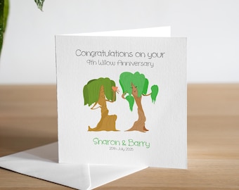 White Cotton Cards Handgefertigte Karte – 9. Hochzeitstag, Mit Love, 16x16 Cm