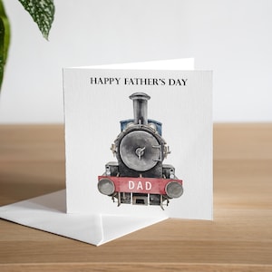 Steam Train Fathers Day Card Dad Fathers Day Gifts Steam Engine Fathers Day Card For Step Dad Fathers Day Card From Son Fathers Day Card