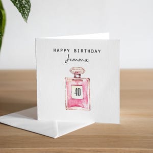 Gepersonaliseerde 40e verjaardagskaart Vrouw 40 jaar Mode Verjaardagscadeaus Handgemaakte vriend Verjaardagskaart Vrouw 40 Elegante verjaardagskaart voor haar