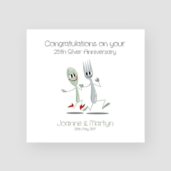 Personalised 25th Anniversary Card Silver Anniversary Card - Etsy Ireland Personalised 25th Anniversary Card Silver Anniversary Card - Etsy Ireland