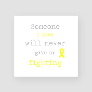 Sarcoma Bone Cancer Support Card - Nastro giallo - Consapevolezza del cancro - Guarisci presto Card - Carta di simpatia - Thinking Of You - Incoraggiamento