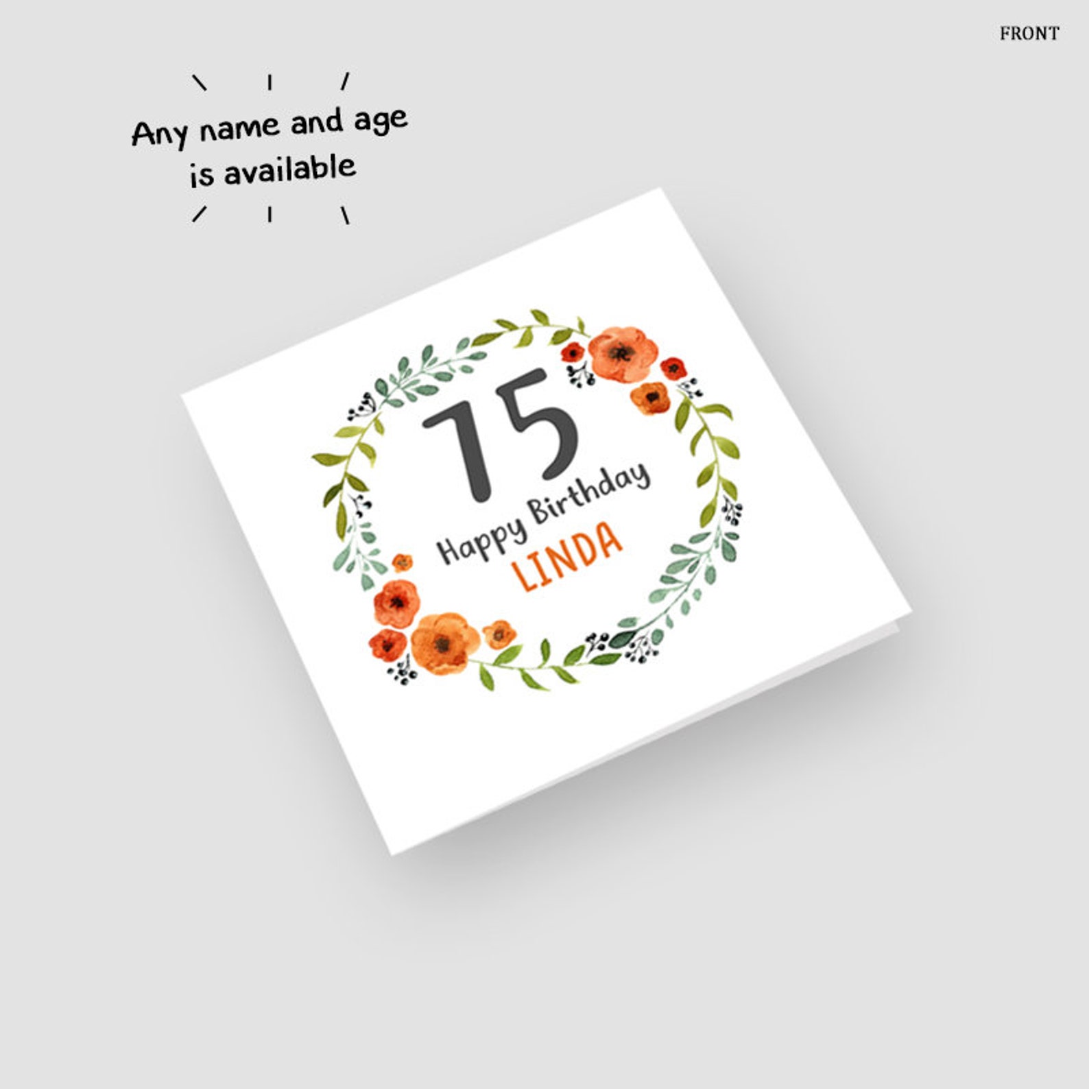 Personalised 75th Birthday Card Seventy Fifth Birthday Card | Etsy