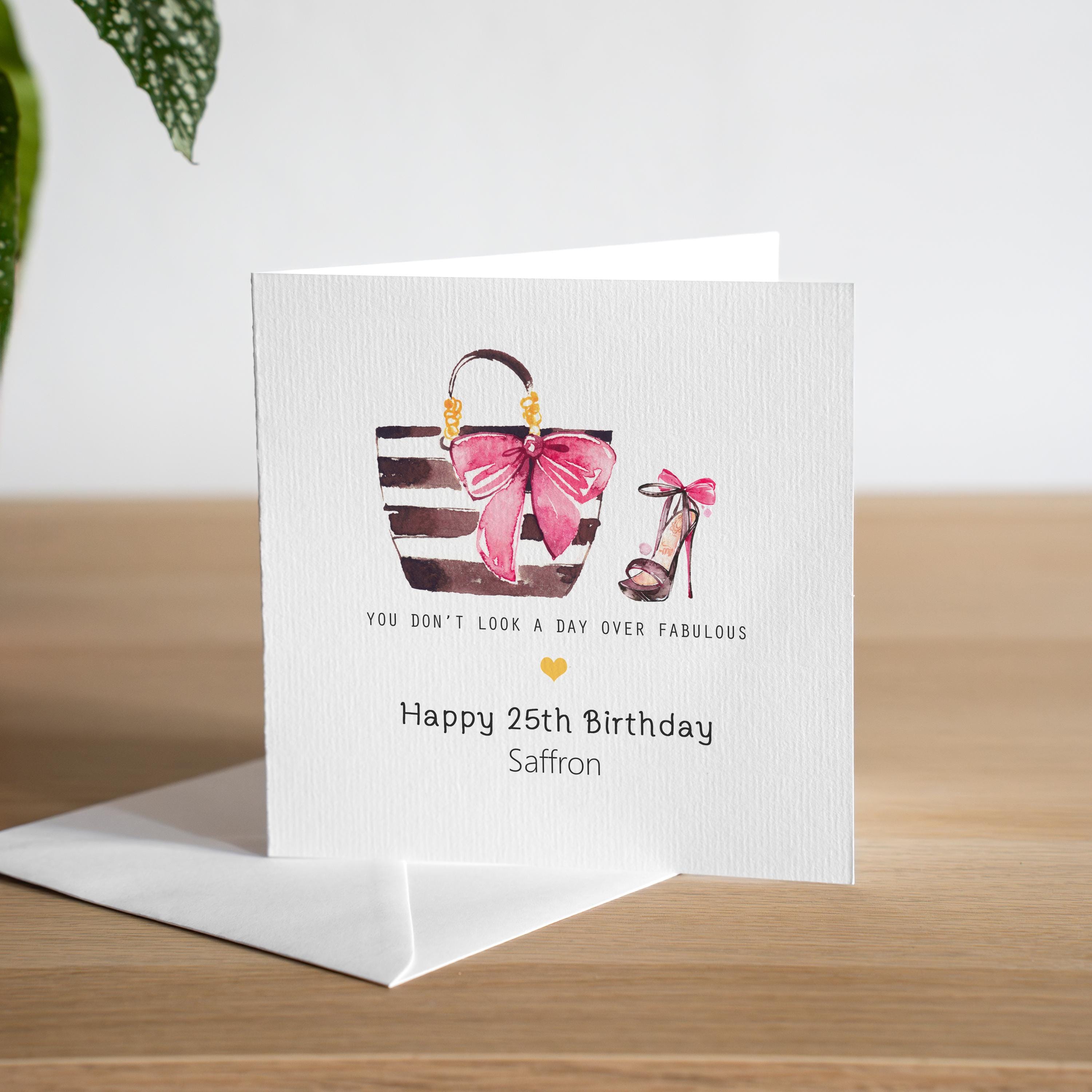 Huxters Carte D'anniversaire 25 Ans – Cartes D'anniversaire Amusantes Pour Homme Et Femme – Carte D'anniversaire En Papier Pour Elle Et Lui – Carte D' Anniversaire En Papier Neutre En Carbone Et