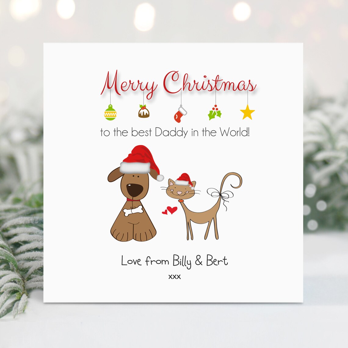 Personalised Christmas Card Personalised Xmas Card Etsy UK