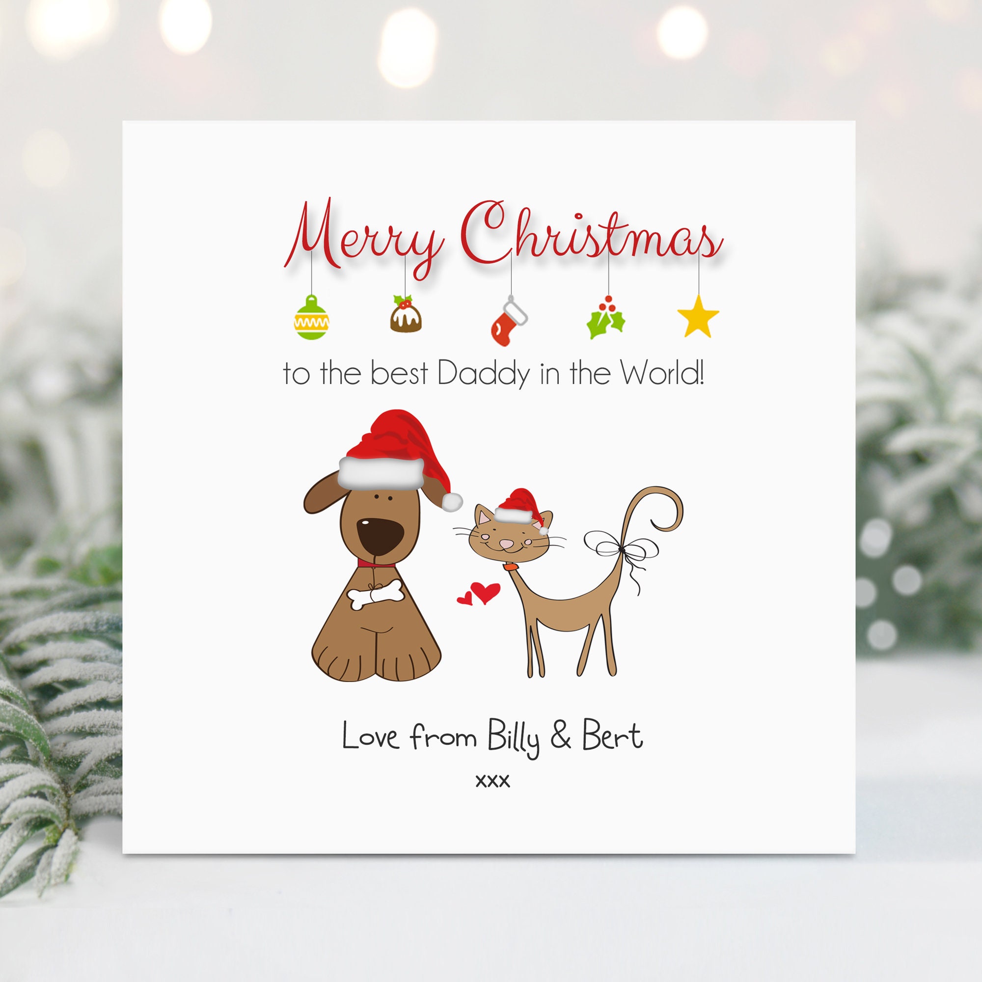 Personalised Christmas Card Personalised Xmas Card Etsy UK