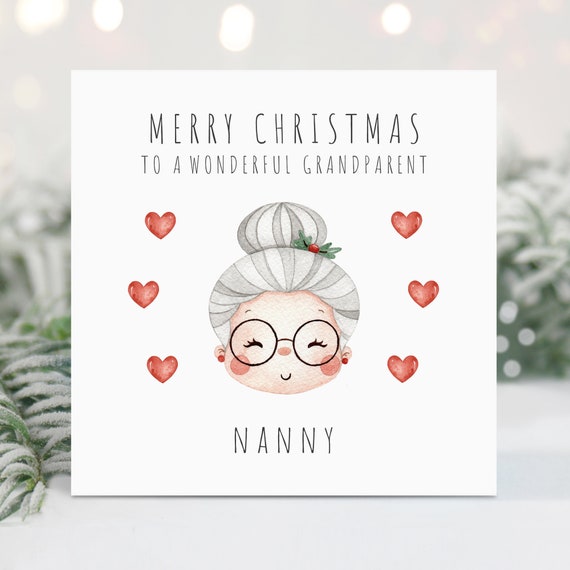 Gingerbread Man Christmas Card Christmas Wishes For Nanny & Granda - View #11