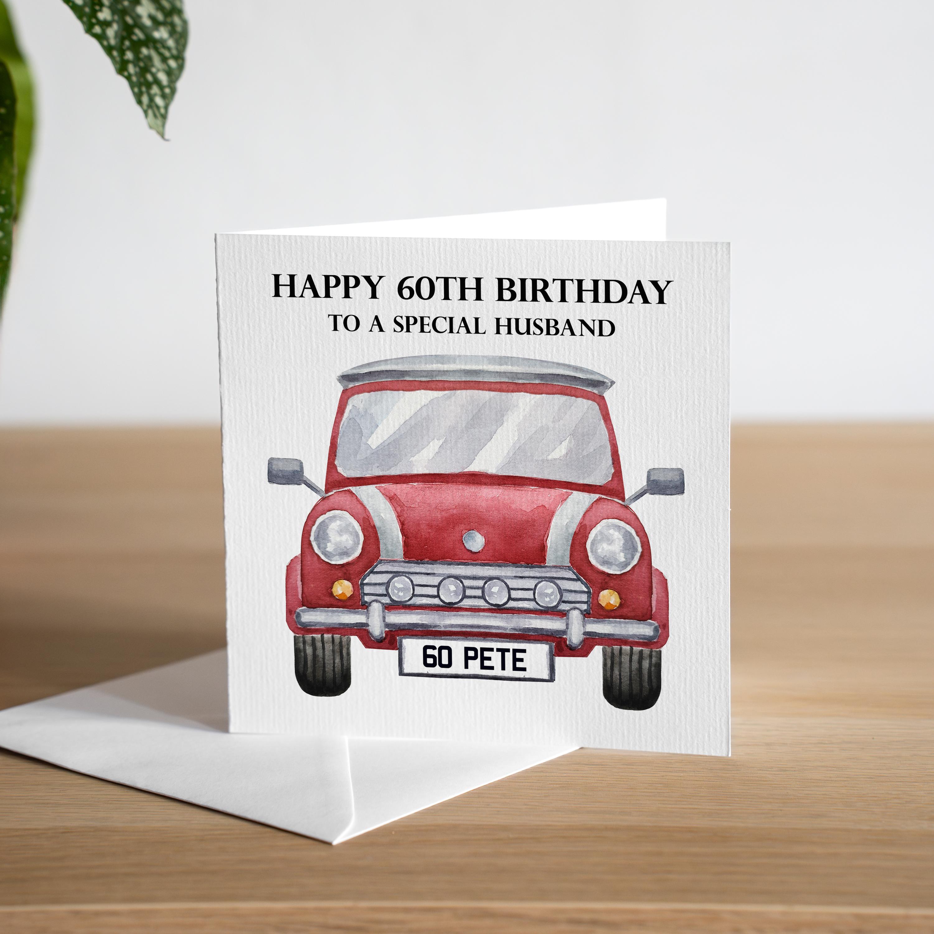 Biglietto di auguri per il 60° compleanno da uomo, per 60 anni, per lui e lei, biglietto di auguri per sessantesimo compleanno, per donne, per fratello, sorella, papà, mamma, bianco all'interno