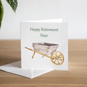 Carte de retraite personnalisée pour lui - carte de retraite pour jardinier - carte de retraite papa - carte de retraite grand-père - collègue de travail retraité