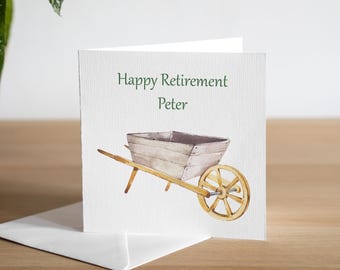 Tarjeta de jubilación personalizada para él - Tarjeta de jubilación para jardinero - Tarjeta de jubilación para papá - Tarjeta de jubilación para abuelo - Tarjeta de jubilación para compañeros de trabajo