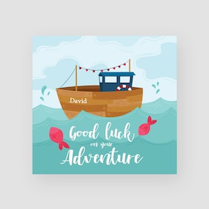 Gepersonaliseerde Good Luck Card - Good Luck On Your Adventure - Voor hem/haar - Travelling Card - Wishing You Luck - Verhuizen naar het buitenland - Moving City