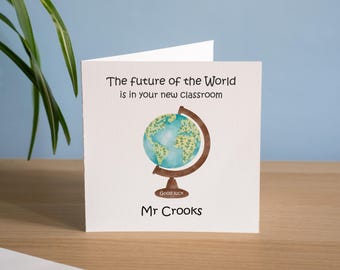 Personalisierte Glückwünsche, dass Sie Lehrer werden - Neue Job-Lehrerkarte - Abschluss-Lehrerkarte - Neuqualifizierte Lehrerin - NQT