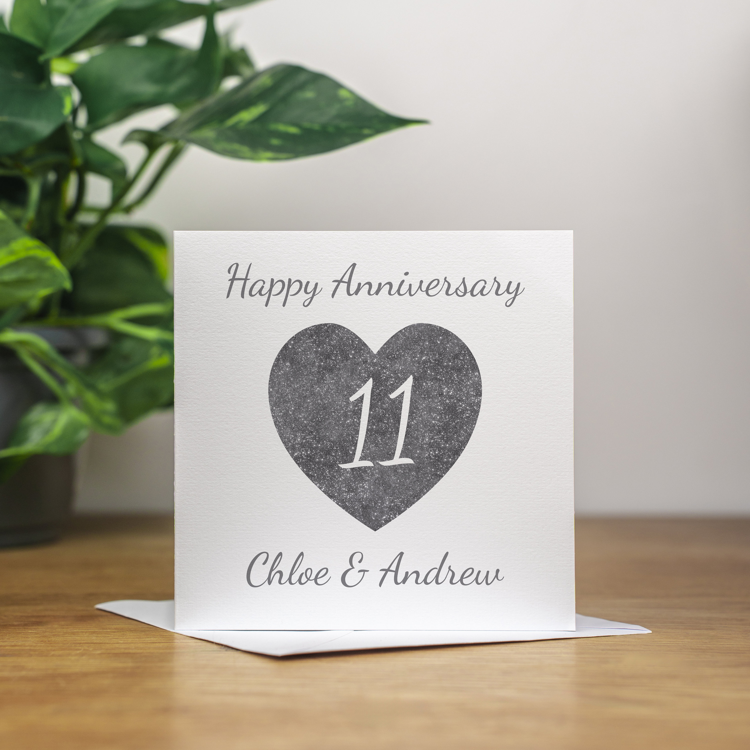 Biglietto di auguri per l'11° anniversario di matrimonio, regalo