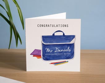 Personalisierte Glückwünsche, dass Sie Lehrer werden - Neue Job-Lehrerkarte - Lehrer-Graduiertenkarte - Neuqualifizierte Lehrerin - NQT Karte