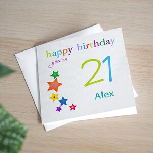 Carte d'anniversaire personnalisée pour son 21e anniversaire, son vingt et unième anniversaire, son petit-fils, son 21e anniversaire de naissance, une carte d'anniversaire pour homme, son 21e anniversaire fait main pour homme.