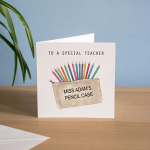Gepersonaliseerde lerarenbedankkaart Voor een speciale lerarenkaart Cadeau Wereldlerarendag Einde schooljaar voor geweldige leraar