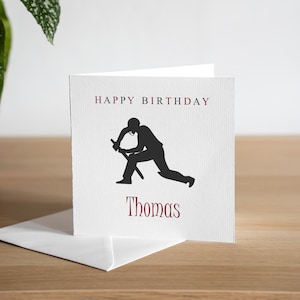 Personalised Cricket Birthday Card For Him - Son Birthday Card - Grandson Birthday - Friend Birthday Card - Cricket Lover Birthday Card