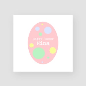 Carte de Pâques personnalisée faite à la main - Oeuf de Pâques à pois - Pour lui - Pour elle - Fils - Fille - Christianisme - Cartes saisonnières