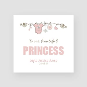 Welkom bij de kaart van de wereld - Princess - voor haar - Baby Boy Cards - nieuwe geboren Baby - dochter - Granddaughter - peetdochter gepersonaliseerd