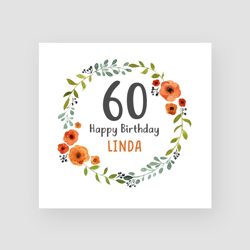 Happy 60th Birthday Linda Images Personalised 60Th Birthday Card Sixtieth Birthday Card - Etsy Happy 60th Birthday Linda Images Personalised 60Th Birthday Card Sixtieth Birthday Card - Etsy