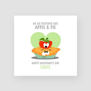 Personalizzato carta divertente San Valentino - andiamo insieme come Apple & Pie - lui/lei - marito/moglie - fidanzato/fidanzata - fidanzato/fidanzata