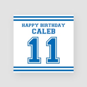 Biglietto di 11° Compleanno Personalizzato - Buon 11° Compleanno - Varsity Birthday Card - Son Birthday Card - Grandson Birthday Card - ANY NAME/AGE