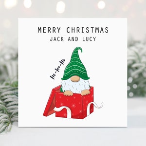 Personalised Gonk Christmas Card - Christmas Card For Them - Xmas Gonk Card - Special Couple - Family Christmas Card - Santa Gonk